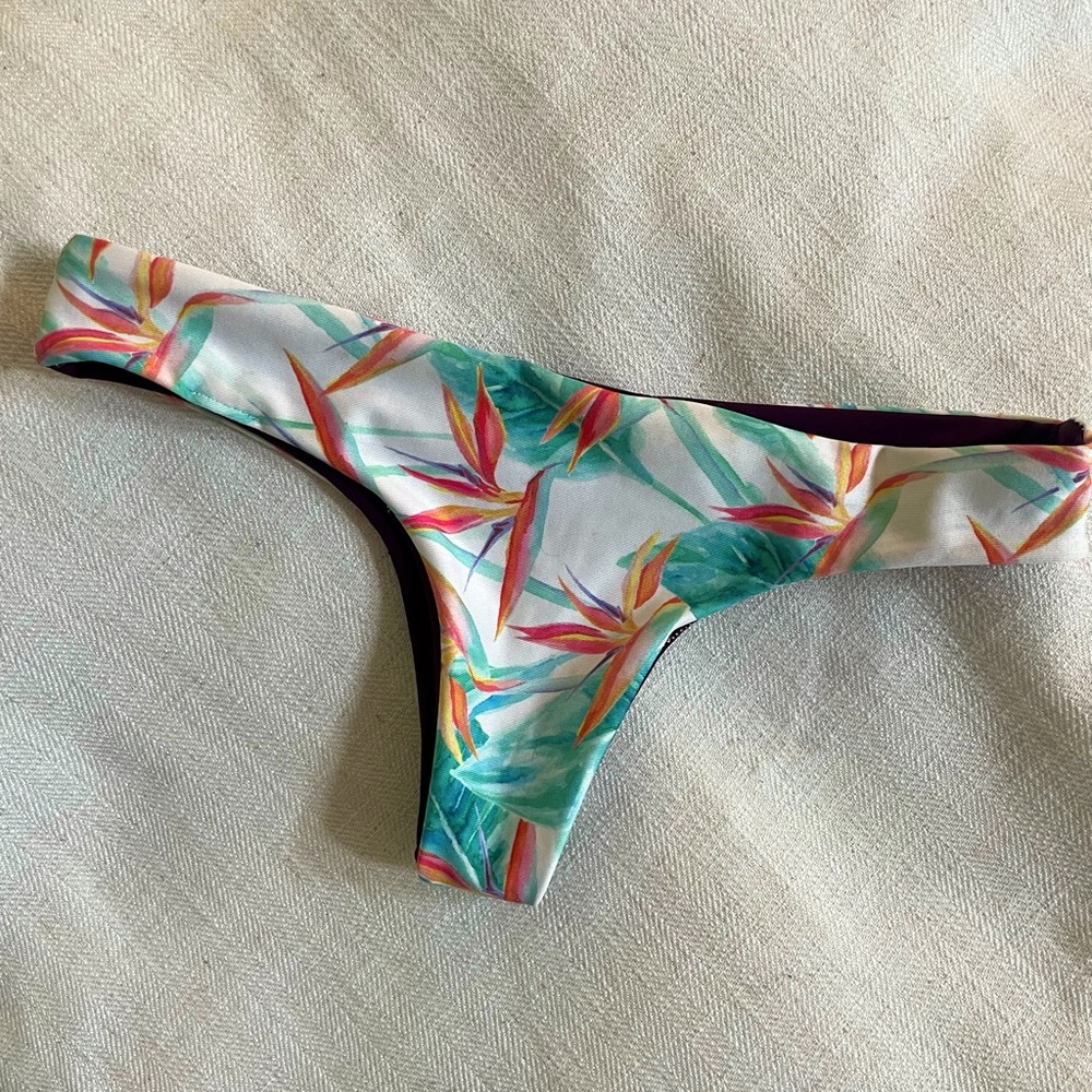 Reversible Handmade Cheeky Thong Bikini Bottom